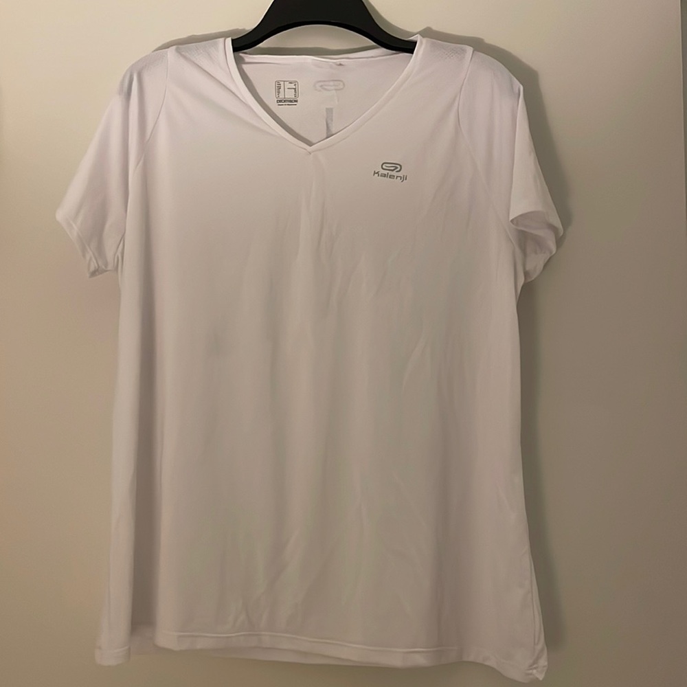 White athletic tee shirt